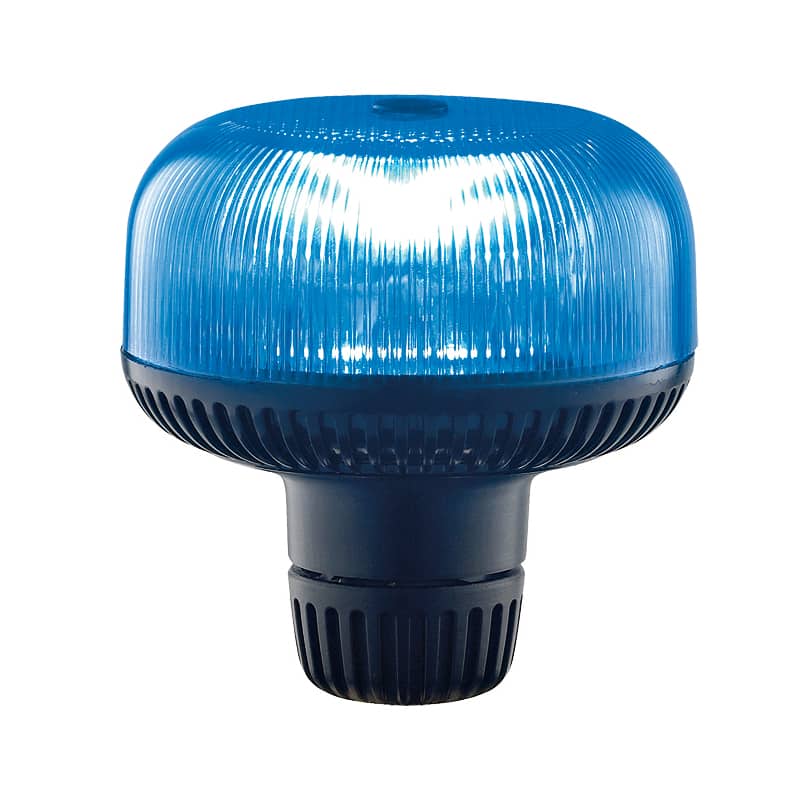 Gyrophare CRYSTAL LED Rotatif - 8 LEDs - Bleu - Fixation sur tige